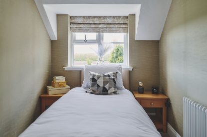 A single bedroom at Sandy Hill Farm, Staffordshire