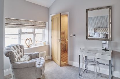 A bedroom at Sandy Hill Farm, Staffordshire