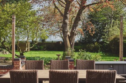 Outdoor dining at Sandy Hill Farm, Staffordshire