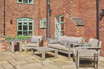 Outdoor space at Sandy Hill Farm, Staffordshire