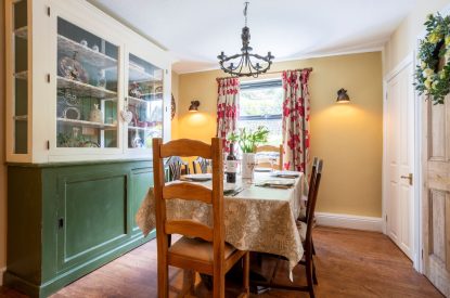 The diningb room at Copper Beech Cottage, Dulverton