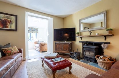 The living room at Copper Beech Cottage, Dulverton