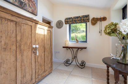 The entrance hall at Copper Beech Cottage, Dulverton
