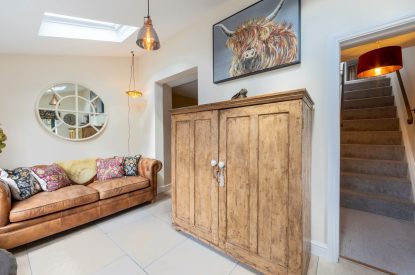 The entrance hall at Copper Beech Cottage, Dulverton
