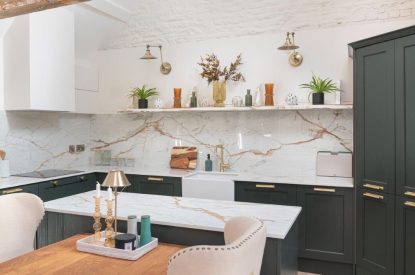 The kitchen at The Foaling Box at Lanhill, Wiltshire