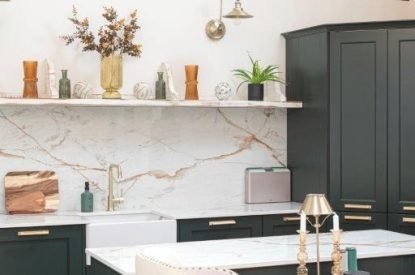 The kitchen diner at The Foaling Box at Lanhill, Wiltshire