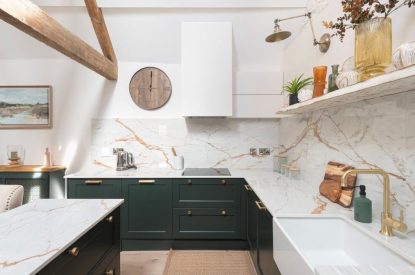The kitchen at The Foaling Box at Lanhill, Wiltshire
