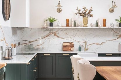 The kitchen at The Foaling Box at Lanhill, Wiltshire