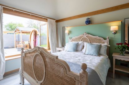 King size bedroom at The Lodge at Leigh, Dorset