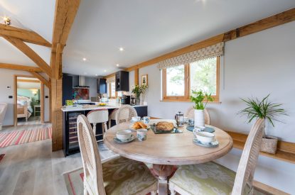 The dioning table at The Lodge at Leigh, Dorset