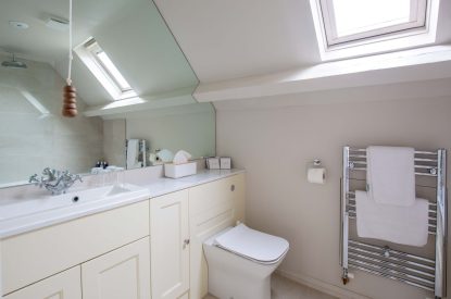 The bathroom at Byron Cottage, Cotswolds