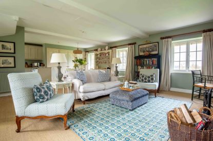 The living area at Byron Cottage, Cotswolds