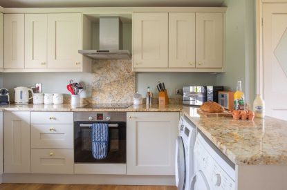 The kitchen at Byron Cottage, Cotswolds