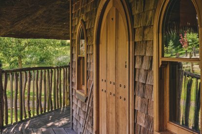 The front door at Stargazer, Malvern Hills