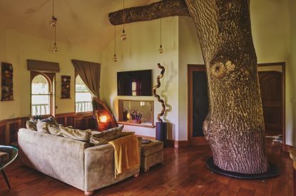 The living space at Stargazer, Malvern Hills