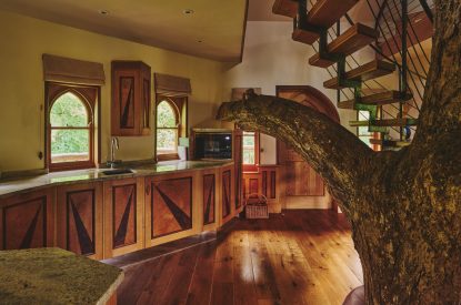 The kitchen at Nature's Nest, Malvern Hills