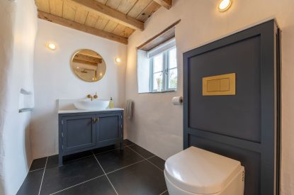 The shower room at Skylark, Bradworthy, Devon