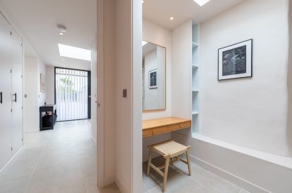 The dressing room at Skylark, Bradworthy, Devon