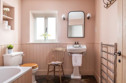 The bathroom at Bix Cottage, Chiltern Hills