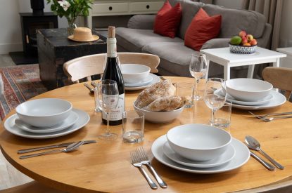 The dining table at Bix Cottage, Chiltern Hills