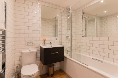 A bathroom at Bright House, Chapmanslade, Wiltshire