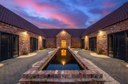 The courtyard at Sherwood Lodge, Sherwood Forest