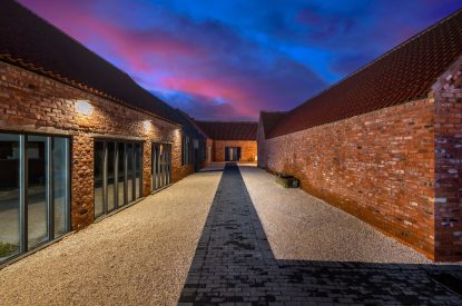 The courtyard at Sherwood Lodge, Sherwood Forest