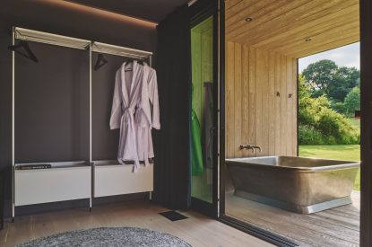 The king size bedroom at Hygge Hideaway, Somerset