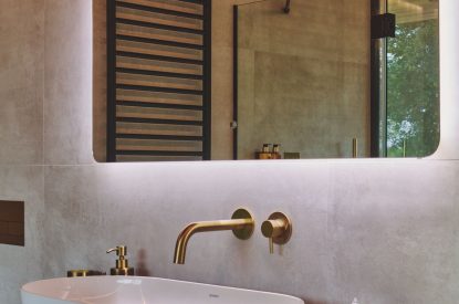 The shower room at Hygge Hideaway, Somerset