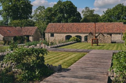 The grounds at Puddle Duck Cottage, Somerset