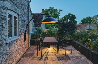 The outdoor space at Puddle Duck Cottage, Somerset