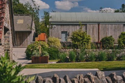 The grounds at The Cowshed, Somerset
