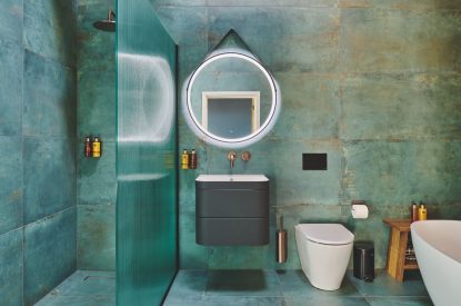 The bathroom at The Cowshed, Somerset