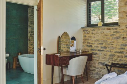 Ensuite bathroom at The Cowshed, Somerset