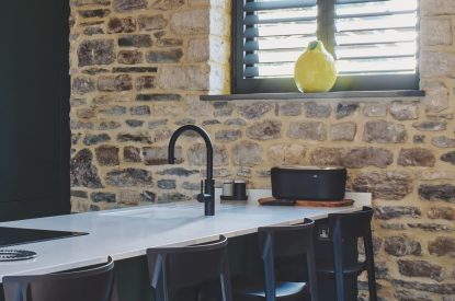 The kitchen at The Cowshed, Somerset