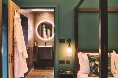 The king size bedroom at The Piggery, Somerset