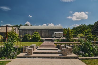 The grounds at Whispering Leaves, Somerset
