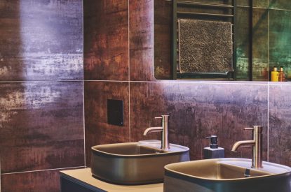 The bathroom at Whispering Leaves, Somerset