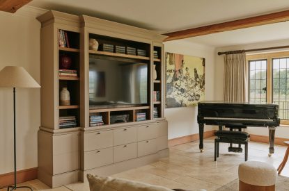 The grand piano at Chipping House, Cotswolds