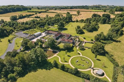 Aerial view of The Suite, Glastonbury, Somerset 