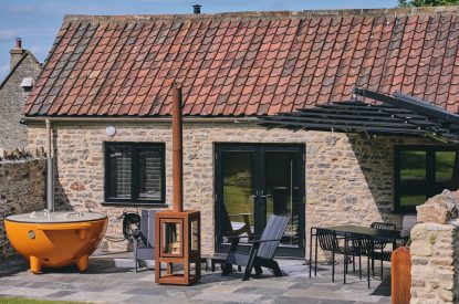 The private outdoor space at The Suite, Glastonbury, Somerset 