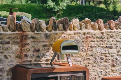 The pizza oven at The Suite, Glastonbury, Somerset 
