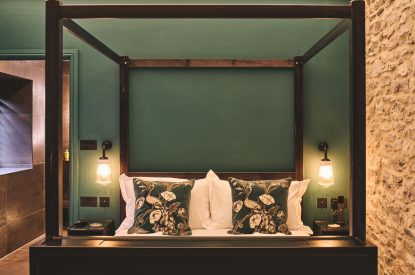 The king size bedroom at The Suite, Glastonbury, Somerset 