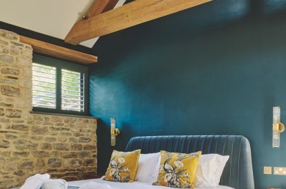 A super king size bedroom at Somerset Estate, Glastonbury, Somerset