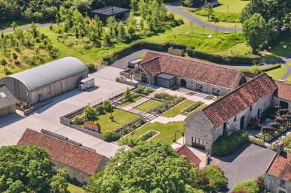 Aerial view of Somerset Estate, Glastonbury, Somerset