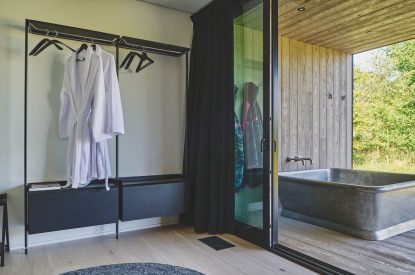 A king size bedroom at Somerset Estate, Glastonbury, Somerset