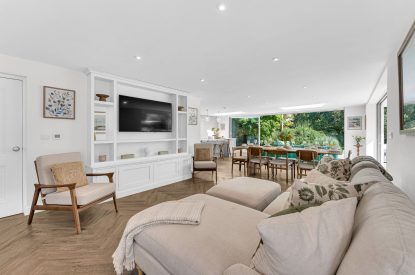 The lounge area at Garden Cottage, Cheshire