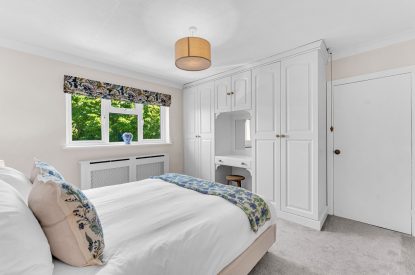 A king size bedroom at Garden Cottage, Cheshire