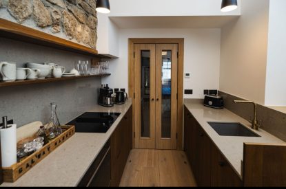 The kitchen at Basket Makers Cottage, Roundstone, Galway