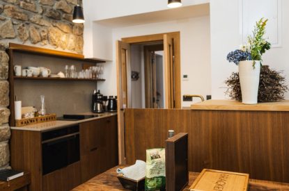 The dining kitchen at Basket Makers Cottage, Roundstone, Galway
